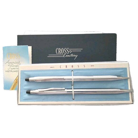 CROSS Mechanical, Pen & Pencil Set, In Chrome, w/Original Box & Paperwork, #3501 - Picture 1 of 13